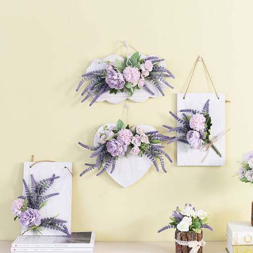 Ins wind hanging fake flower plants living room wall