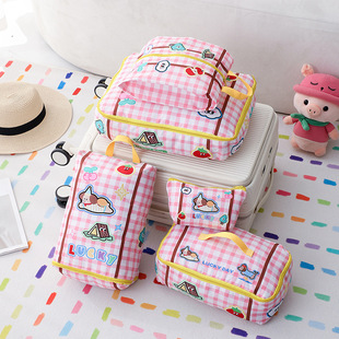 可爱旅行收纳袋旅游衣服内衣鞋子整理包防水行李箱衣物分装袋