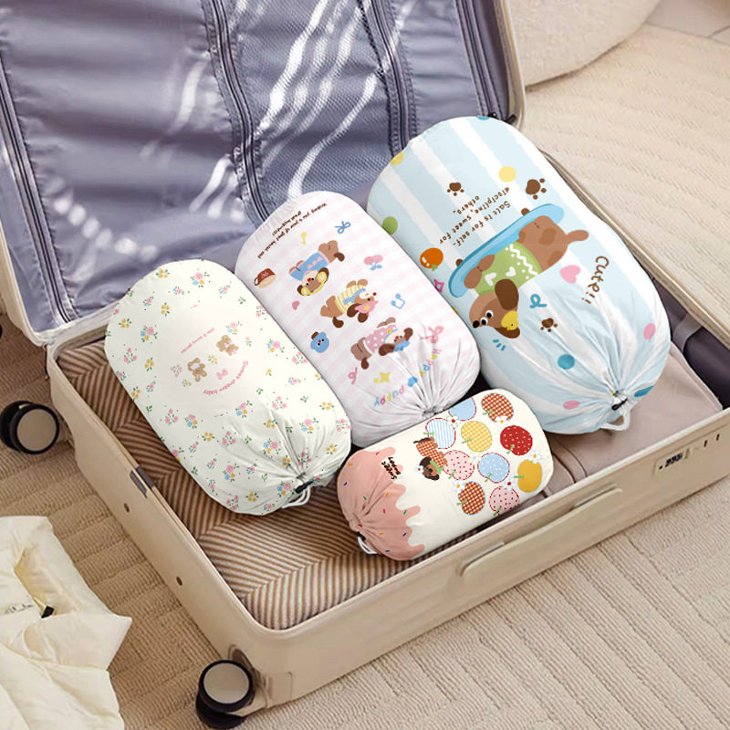 羽绒服收纳袋压缩袋束口抽绳户外旅行行李箱衣服整理收纳袋子