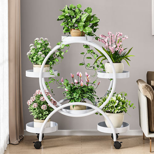 花架子客厅落地式新款置物架阳台多层铁艺绿萝植物摆放室内花架