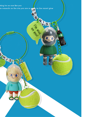 原创设计网球挂件可爱周边钥匙扣书包挂饰车挂运动纪念品奖品礼物