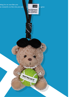 「warmcoco」原创设计网球周边小熊可爱包包装饰物挂件奖品送礼物