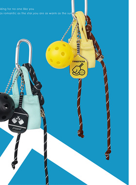 可爱匹克球球拍miu系包包装饰钥匙扣包挂件赛事奖品礼物字母定制