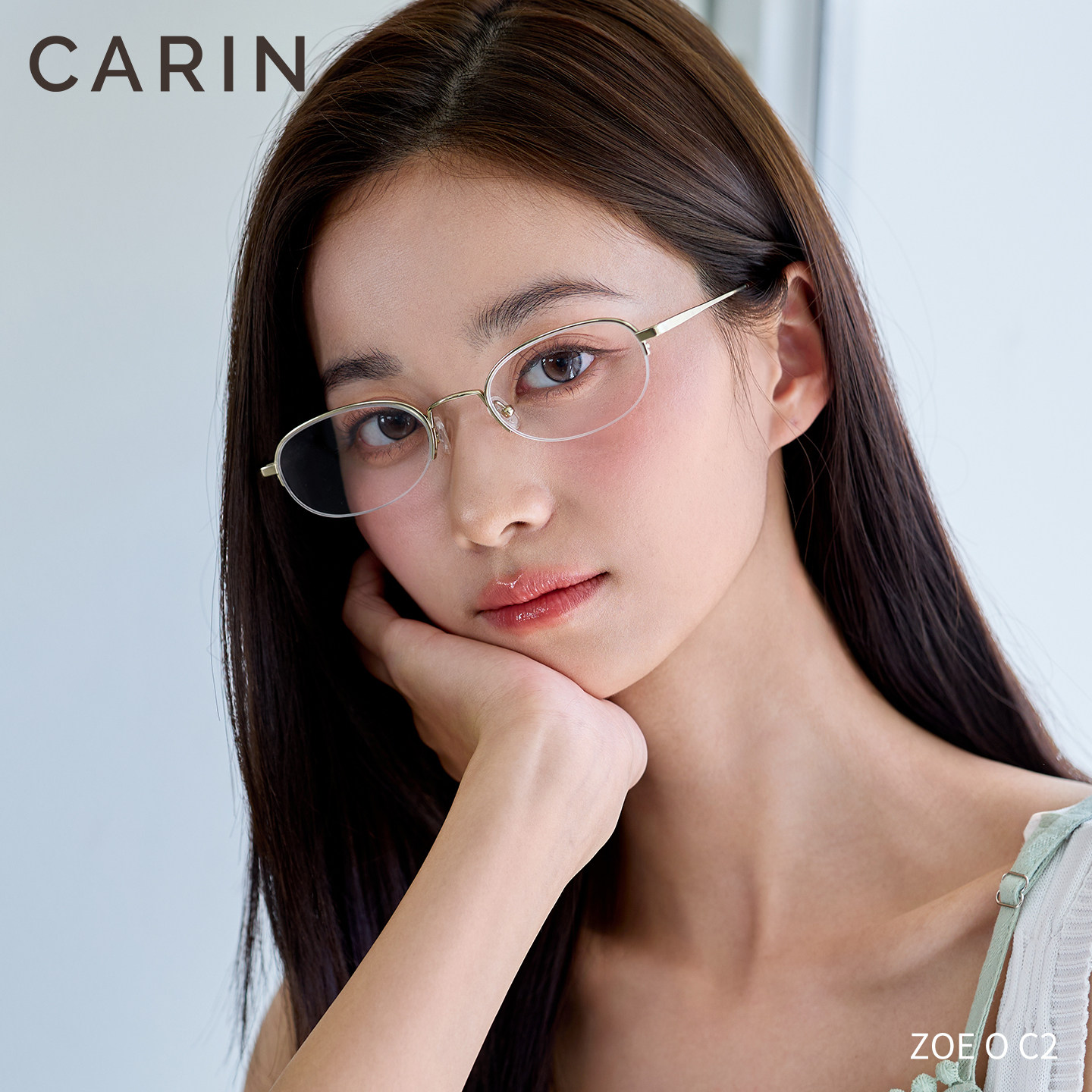 CARIN眼镜框高级感ZOE男女款近视眼镜框架度数可配半框海外店专供
