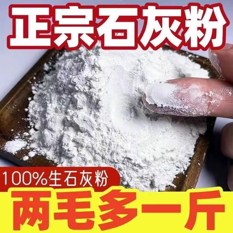 种菜生石灰粉杀菌消毒剂杀虫驱虫剂干燥剂改善水质改良土壤树木白