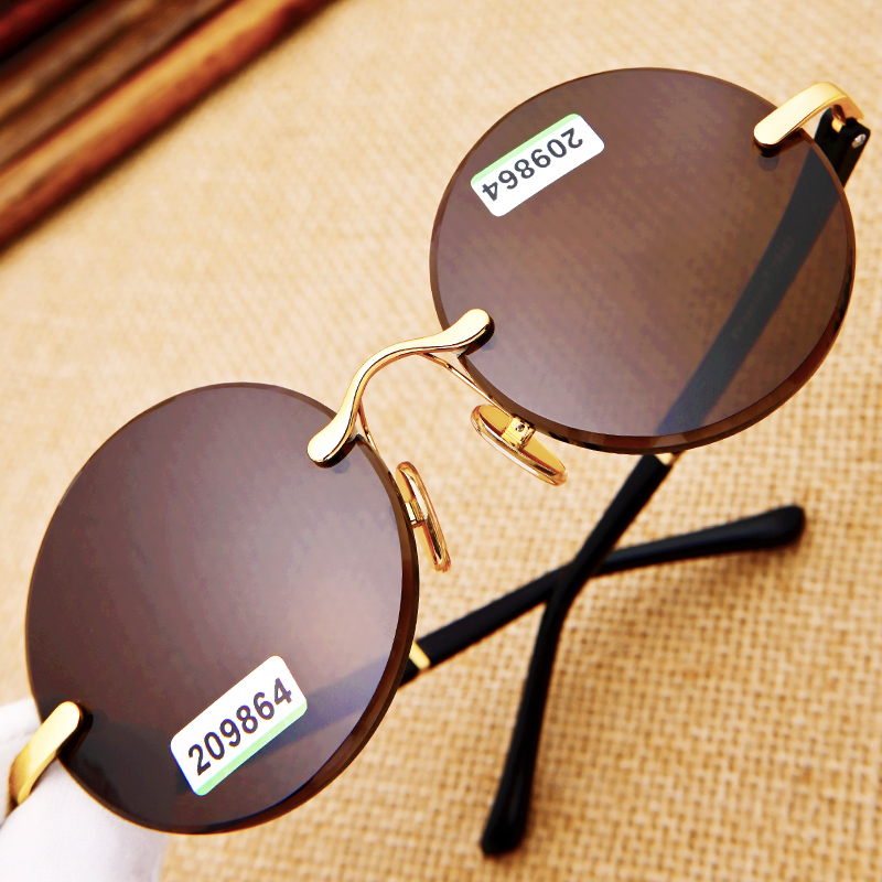 整块天然水晶眼镜男中老年