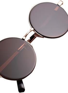 水晶眼镜东海天然石头镜半框圆时尚太阳镜中老年清凉养眼墨镜男女