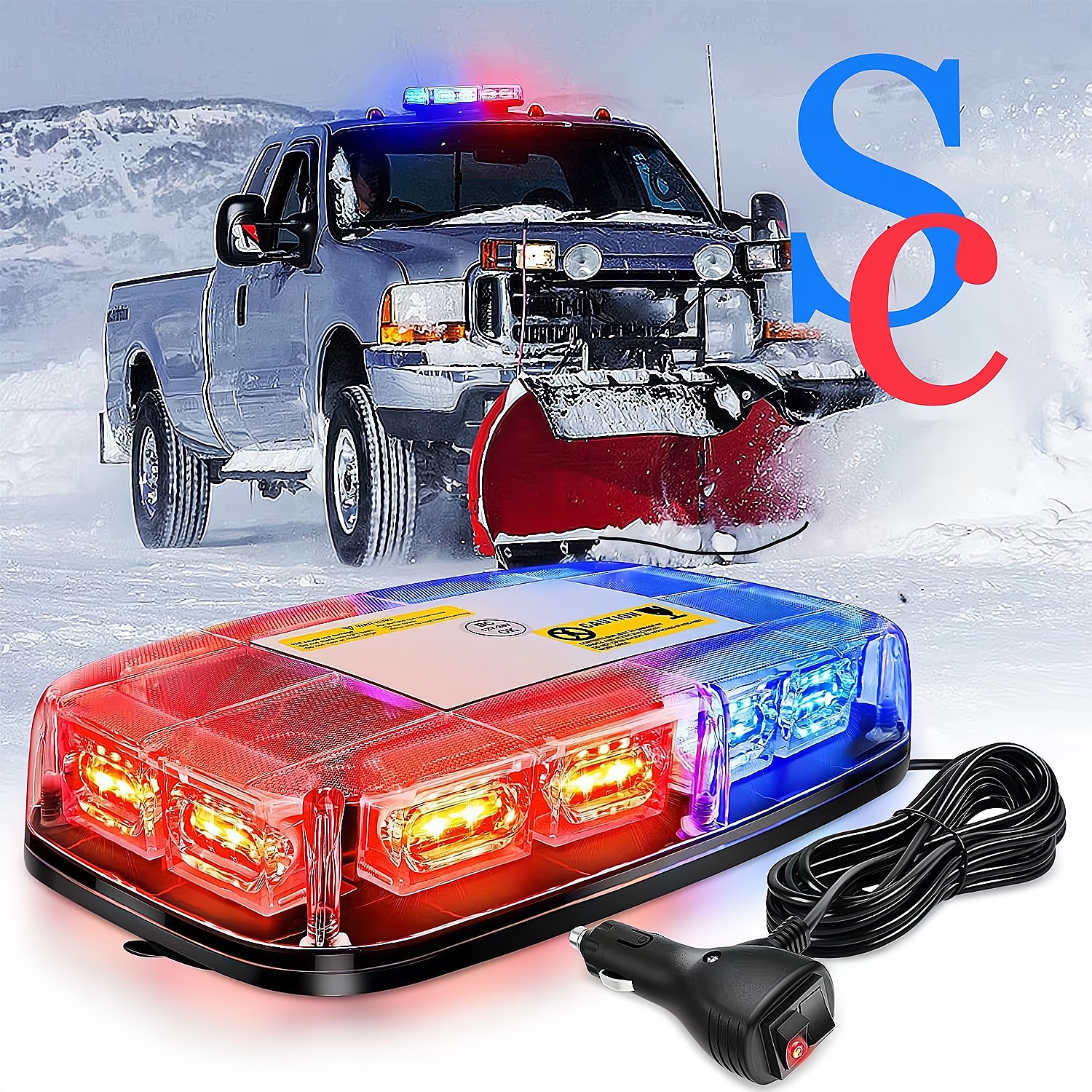 超亮汽车led红蓝爆闪灯救援SC5