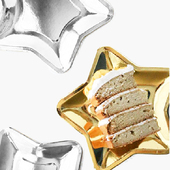 PanParty太空主题一次性星星纸盘餐具儿童生日派对用品野餐布置