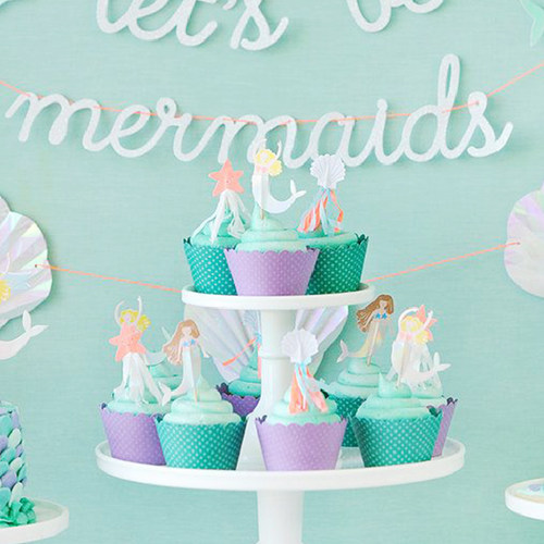 美人鱼生日蛋糕插件装饰
