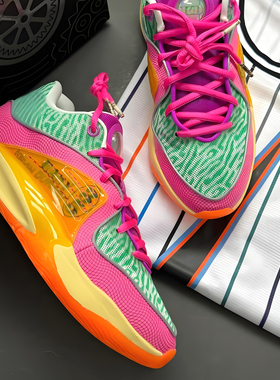 KD16篮球男鞋杜兰特16代全明星气垫球鞋乳腺粉色小丑黑武士紫色