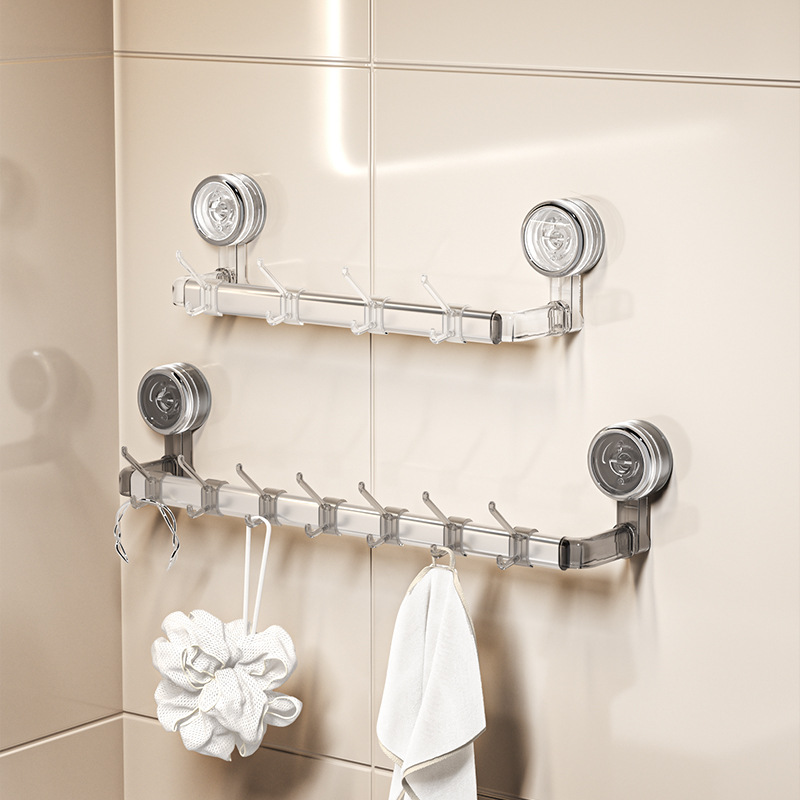 吸盘毛巾架浴室免打孔毛巾置物架