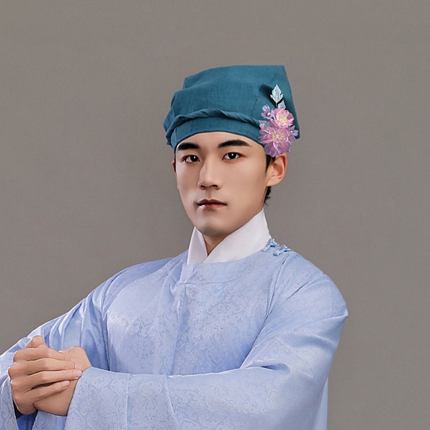 宋制软幞头男帽子汉服头巾复古亚麻帽宋代文人巾老人巾公子学士巾