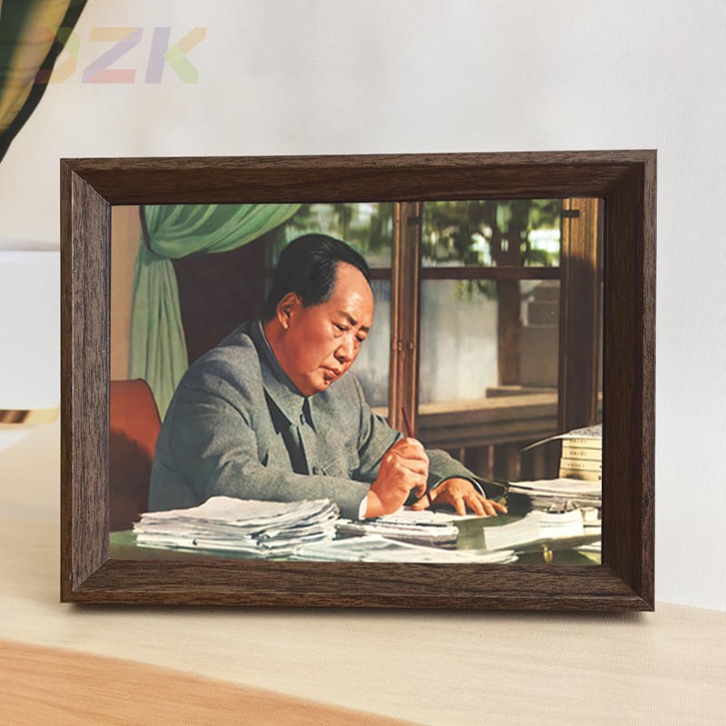 毛主席像摆件有框伟人头像挂画办公室书房桌面摆台客厅酒柜装饰.8图片