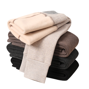 秋冬款女童羊绒打底裤可外穿洋气加厚九分裤中小童纯色加绒童裤子