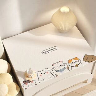 床头柜盖布冰淇淋吸水桌面保护垫耐磨耐脏盖巾洗衣机可裁剪垫子