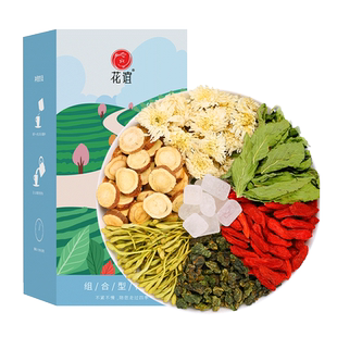 金银花枸杞薄荷茶甘草菊花泻火去火清火降肝火熬夜凉茶消暑花茶包