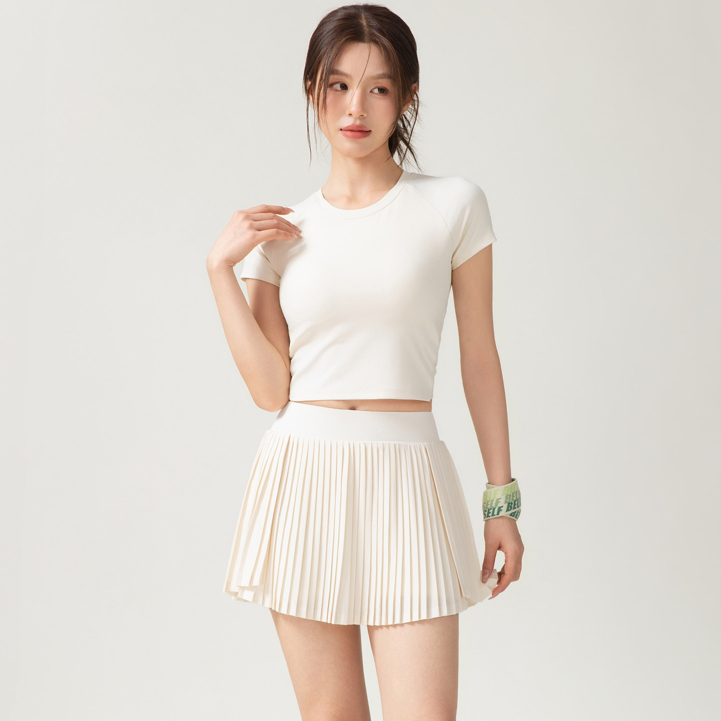 镂空美背瑜伽服上衣女健身跑步训练普拉提运动防走光网球裙套装夏