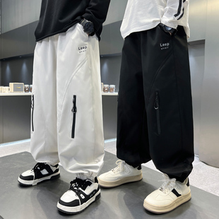 男童工装裤2026春秋新中大童潮酷帅气男孩爆款束脚裤儿童休闲裤子