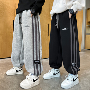 男童运动裤2026春秋新款中大童痞帅男孩加厚束脚裤胖儿童冬季裤子