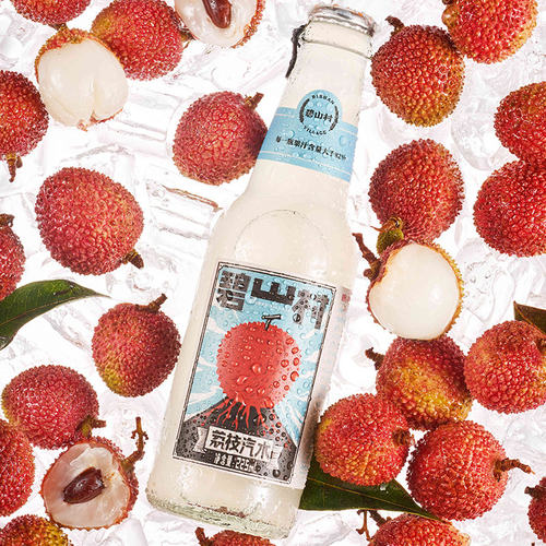 碧山村荔枝汽水瓶装225ml果汁