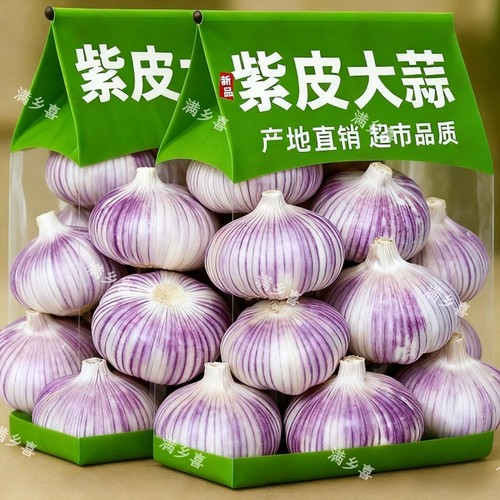 紫皮大蒜头大蒜头每购干大蒜整箱