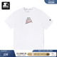 短袖 复古纯棉白色图案印花圆领百搭男女同款 上衣 T恤美式 STARTER