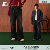 女生裤 STARTER牛仔裤 休闲纯棉宽松微喇男生长裤 新款 子 2026春季