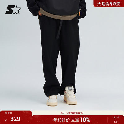 STARTER针织长裤2024秋季新款男女同款休闲宽松直筒裤长裤裤子