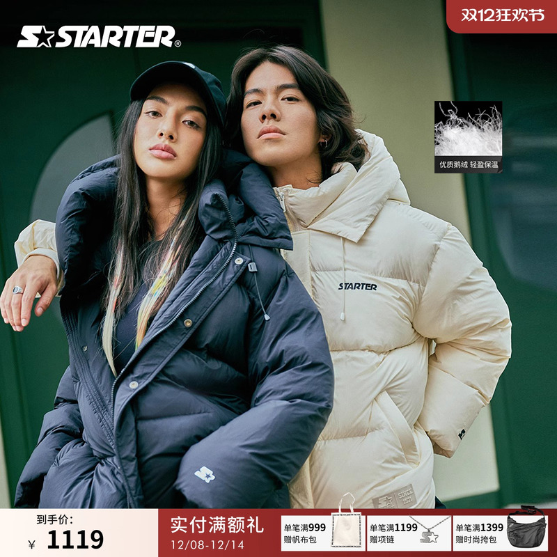 Starter羽绒服宽松保暖