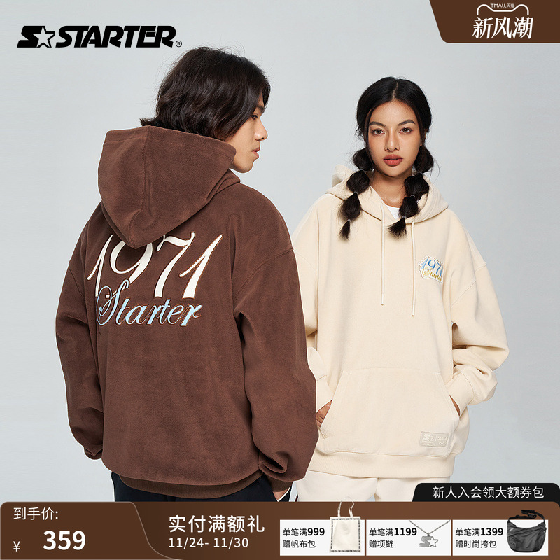 Starter连帽卫衣情侣款运动毛衣