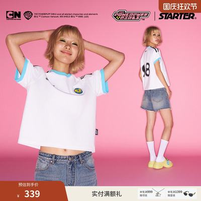 STARTER2025夏季新款女运动休闲短袖球衣上衣飞天小女警联名T恤