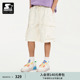 短裤 松紧腰棉裤 新款 街头运动休闲宽松显瘦时尚 子 美式 STARTER工装