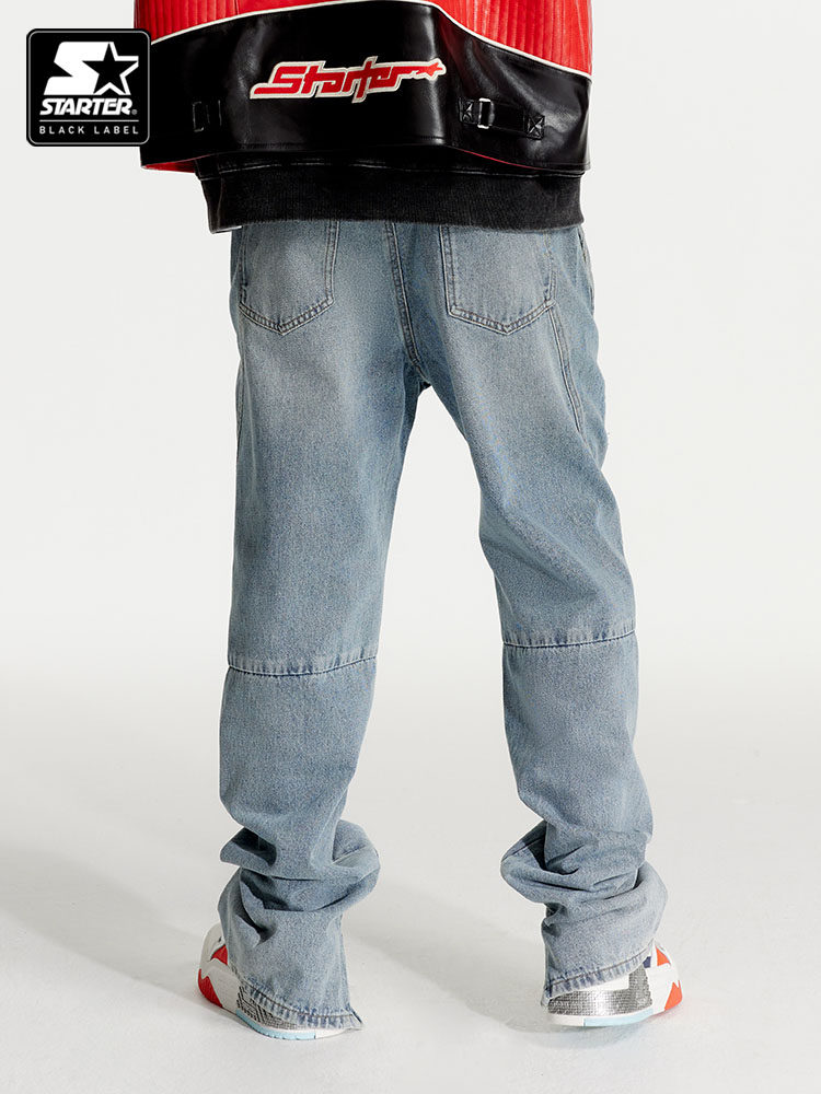 STARTER JEANS 퓨어 코튼 2024 봄 신작 패션 캐주얼 팬츠 통근 다용도 슬림 팬츠