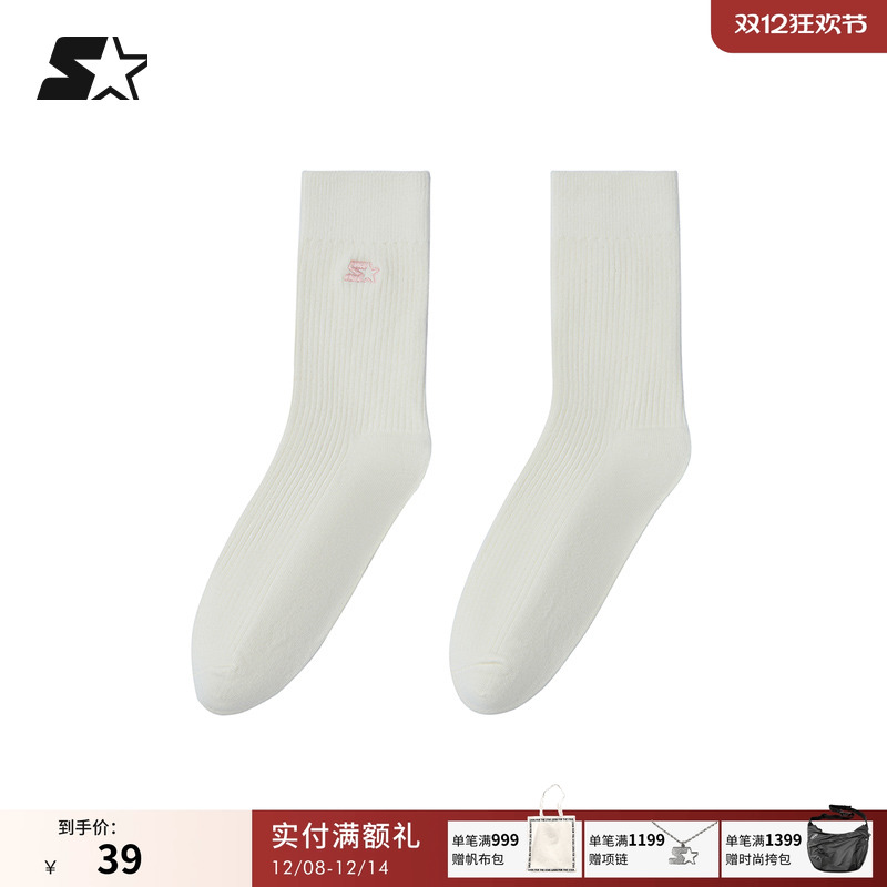 STRATER袜子2025秋季新款男女同款中筒袜运动休闲