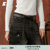 黑色针扣裤 腰带潮流百搭男女同款 带 新牛仔裤 STARTER皮带2026春季