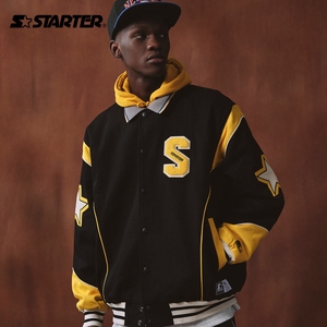 STARTER | 棒球服夹克男美式复古撞色字母logo立领潮牌棉服外套