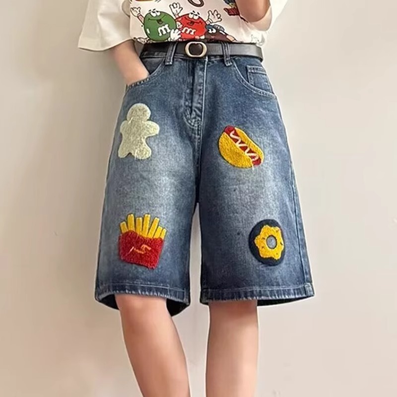 女童牛仔短裤夏季2025新款儿童休闲夏装女大童中裤12岁女孩五分裤