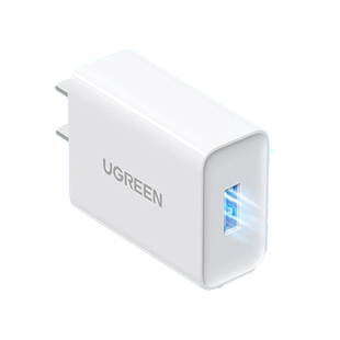 绿联qc3.0充电器18w快充头适用于note20p数据线套装9v2a安卓闪充USB通用5v3a插头