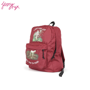 【秋冬新品】JENNYFAX印花提包户外登山背包女轻便百搭双肩包女