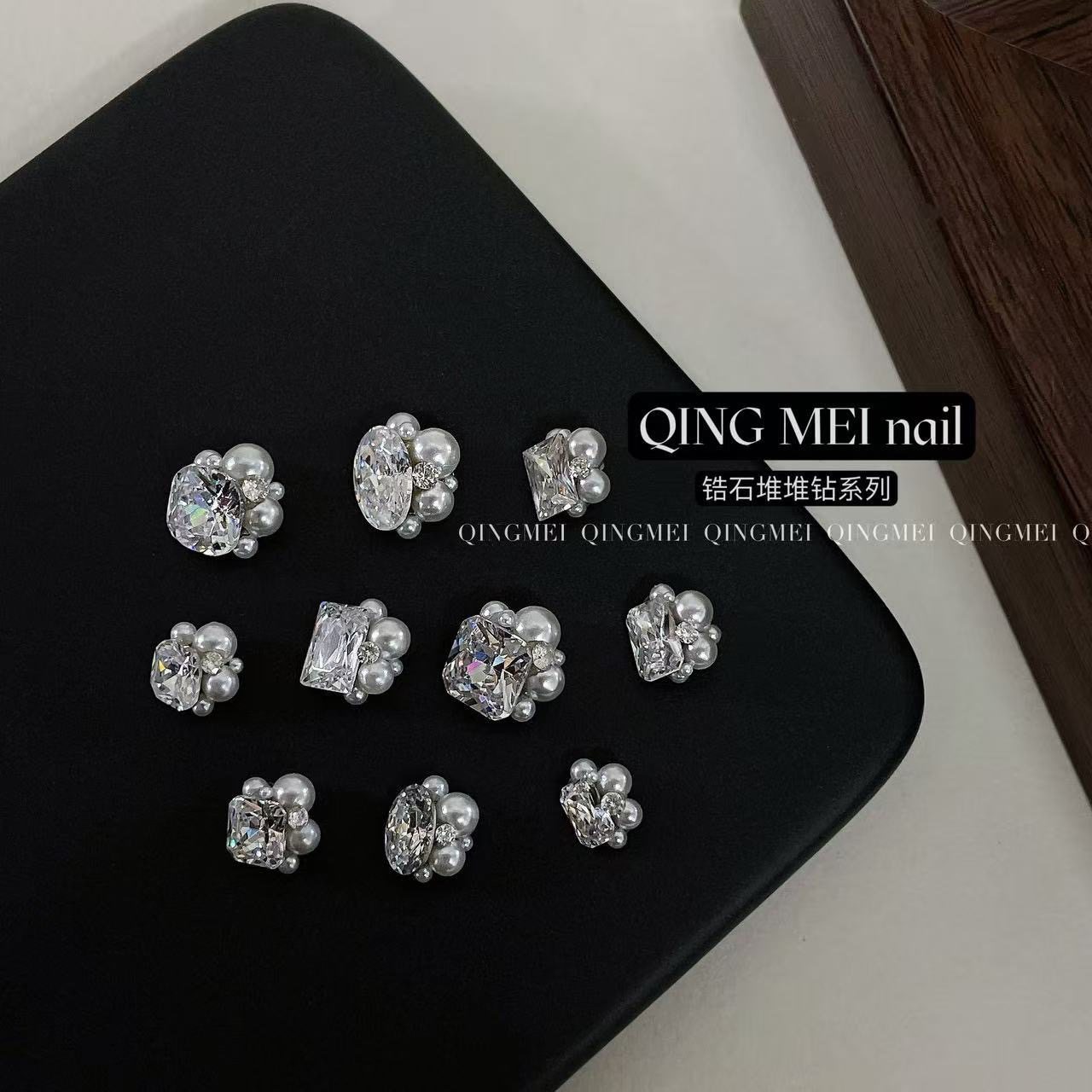 精品超闪手工白锆石无底托堆钻美甲钻球珍珠多切面钻鸽子蛋长方钻,彩妆/香水/美妆工具,指甲装饰,淘宝优惠券,粉丝福利购,淘宝优惠卷