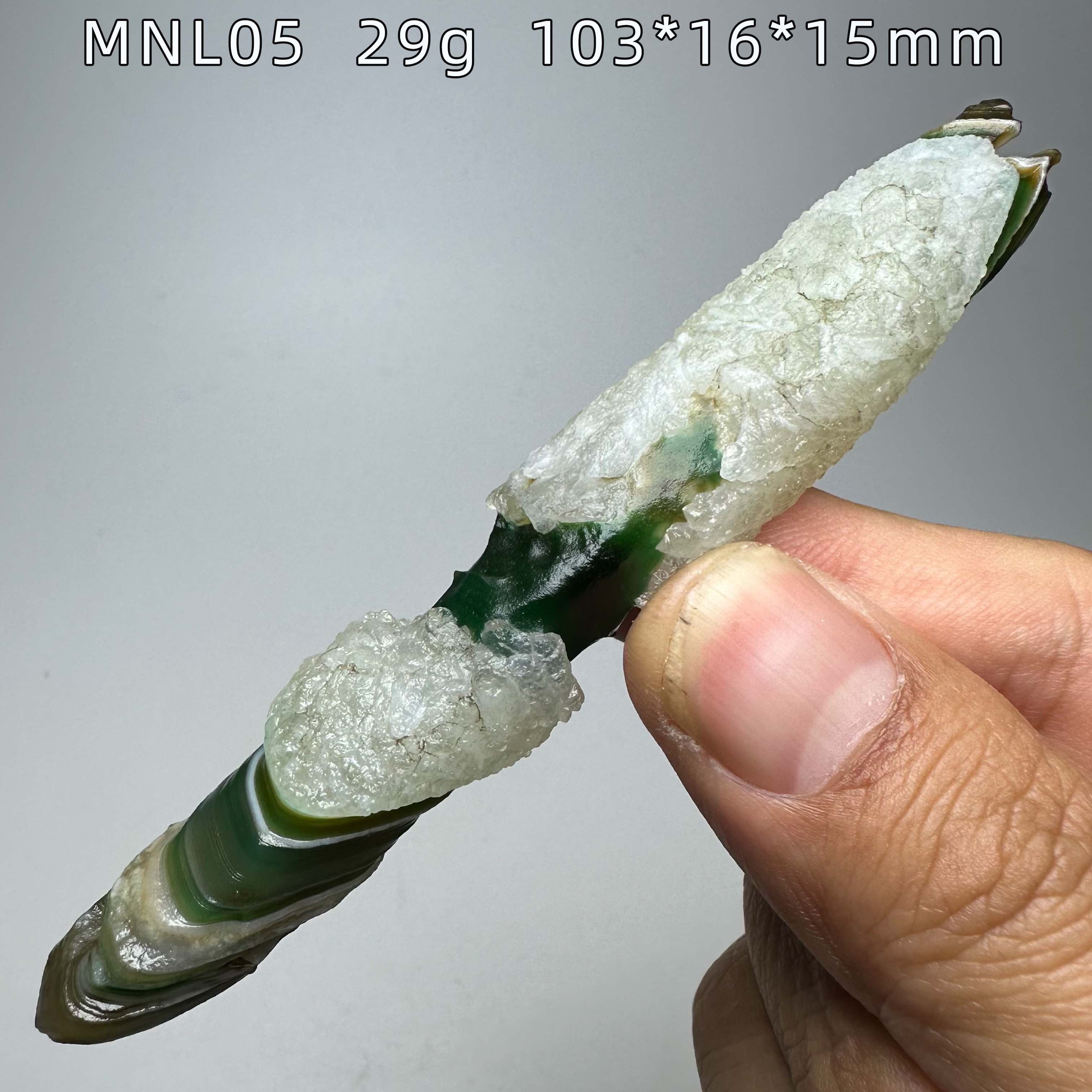 天然阿拉善玛瑙棒手把件点穴奇石外蒙戈壁玛瑙冥想灵性疗愈石头