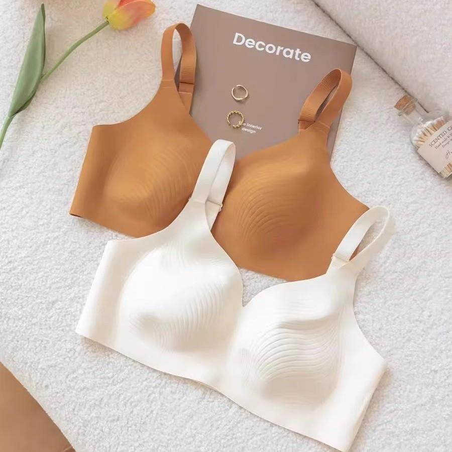 大胸显小内衣女夏季薄款软支撑无痕大码全罩杯防下垂收副乳文胸罩
