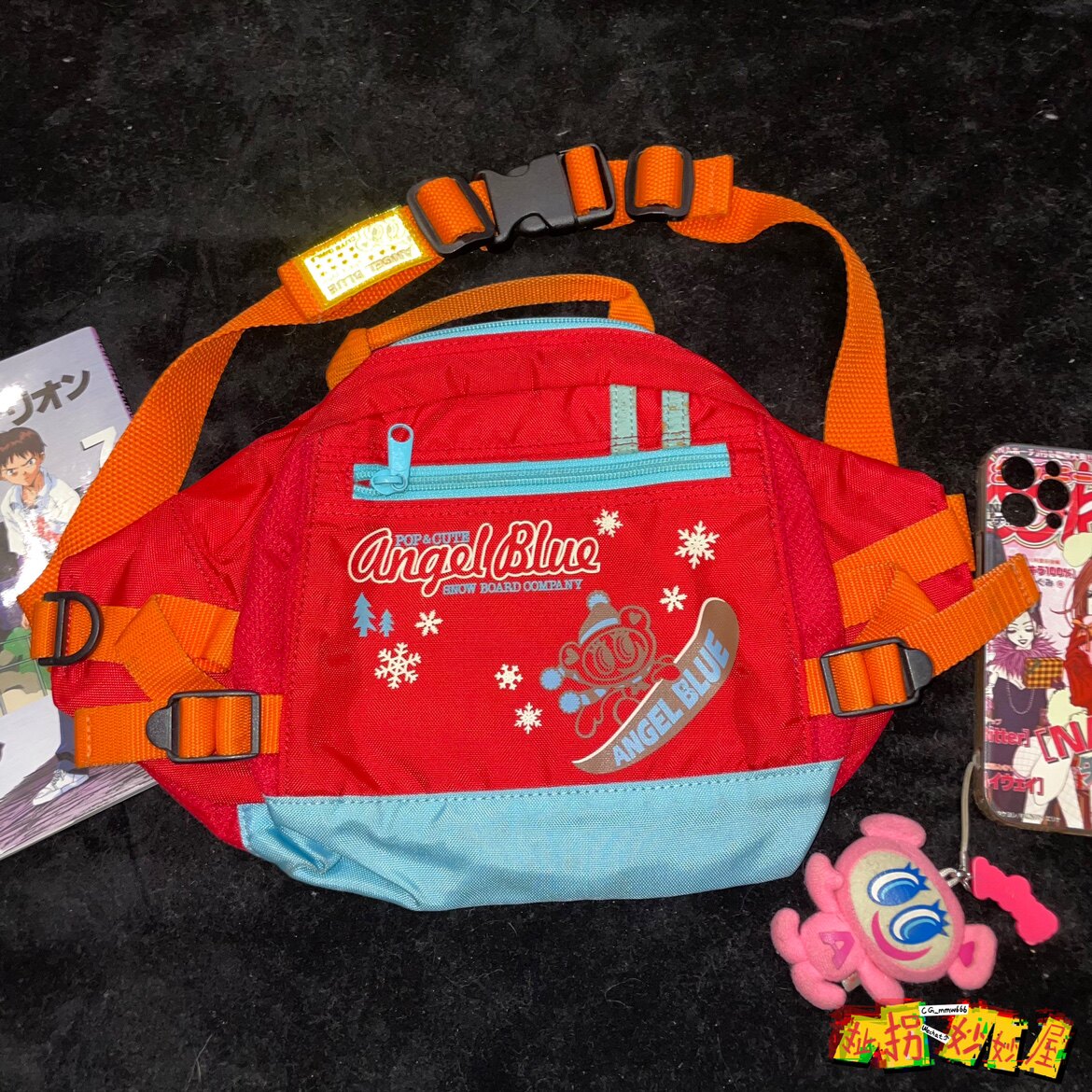 【现货掉落】ANGELBLUE日牌中古稀有孤品可爱腰包原宿童趣y2k