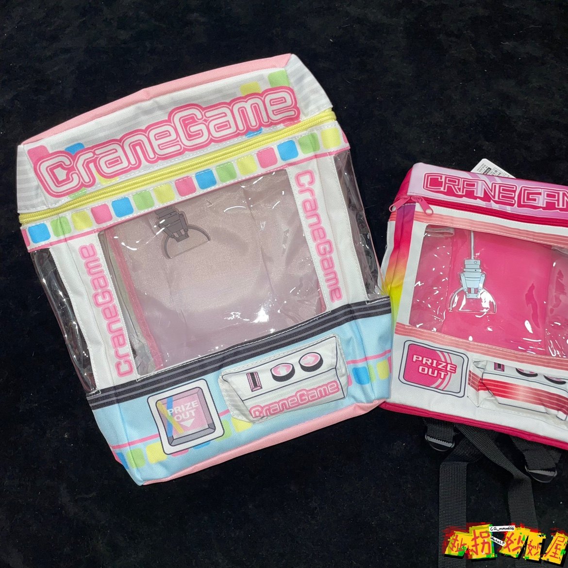 【现货掉落】cranegame日牌全新带吊痛包抓娃娃机双肩包可爱原宿