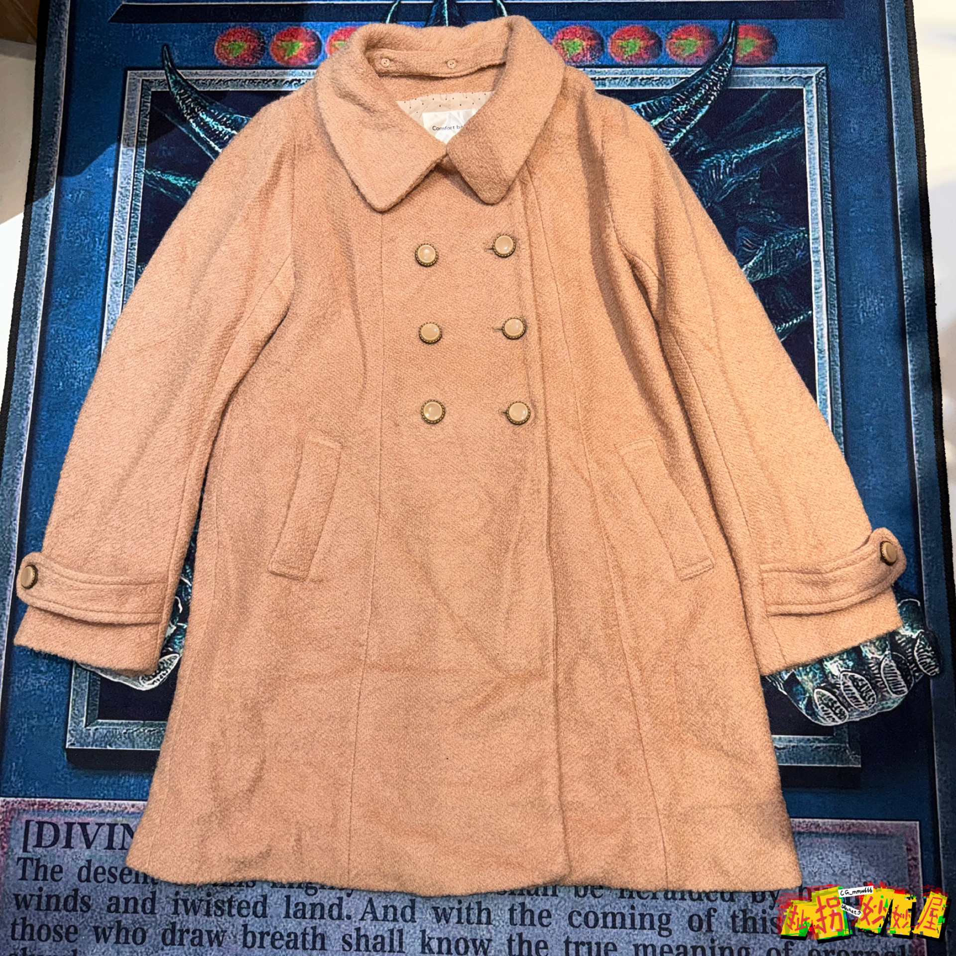 【现货掉落】日牌中古稀有孤品可爱呢子大衣外套风衣古着vintage