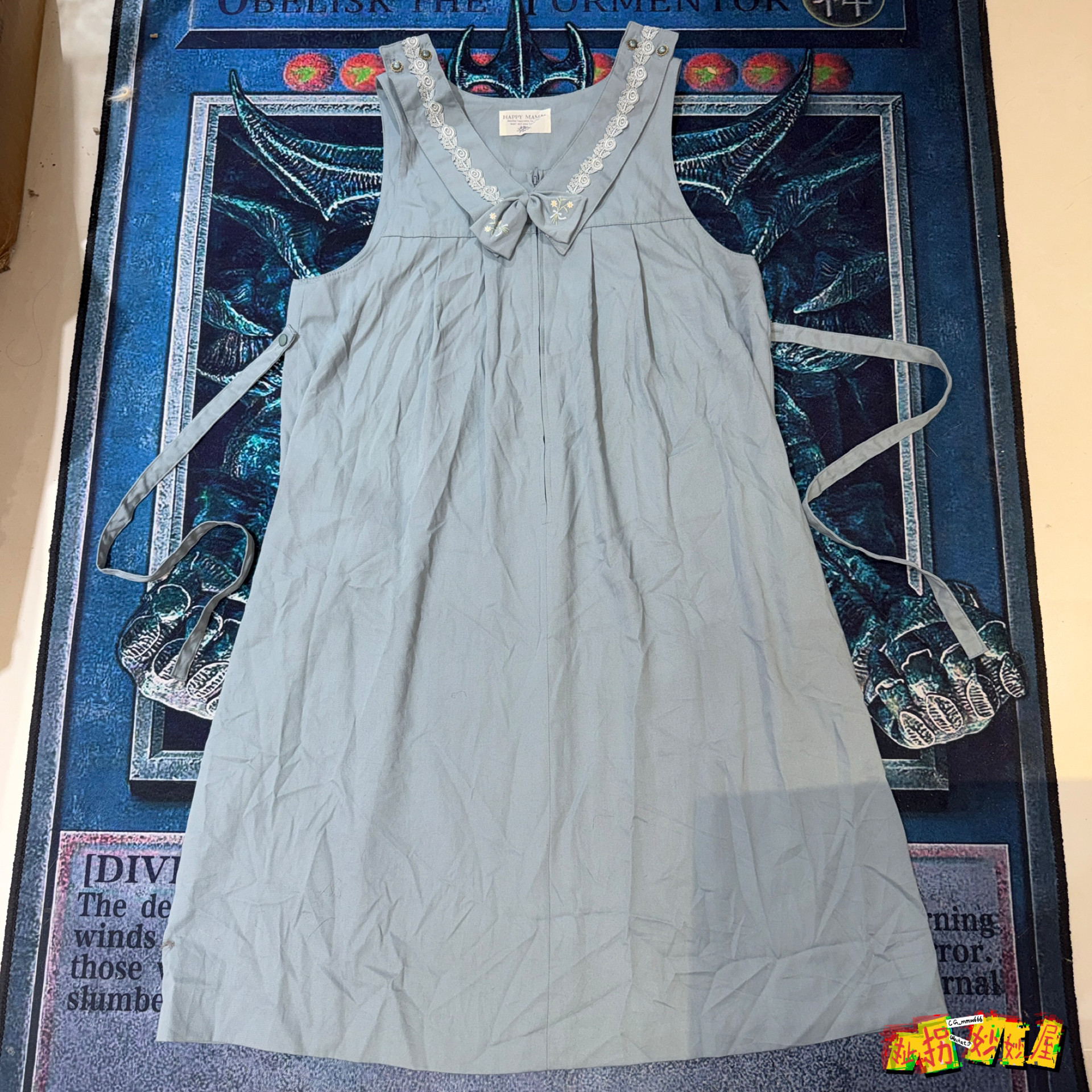 【现货掉落】日牌中古稀有孤品可爱Lolita水色无袖背心裙古早味