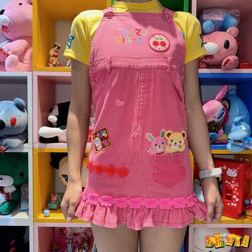 【现货掉落】mezzopiano日牌中古稀有孤品可爱小码背带裙女儿服