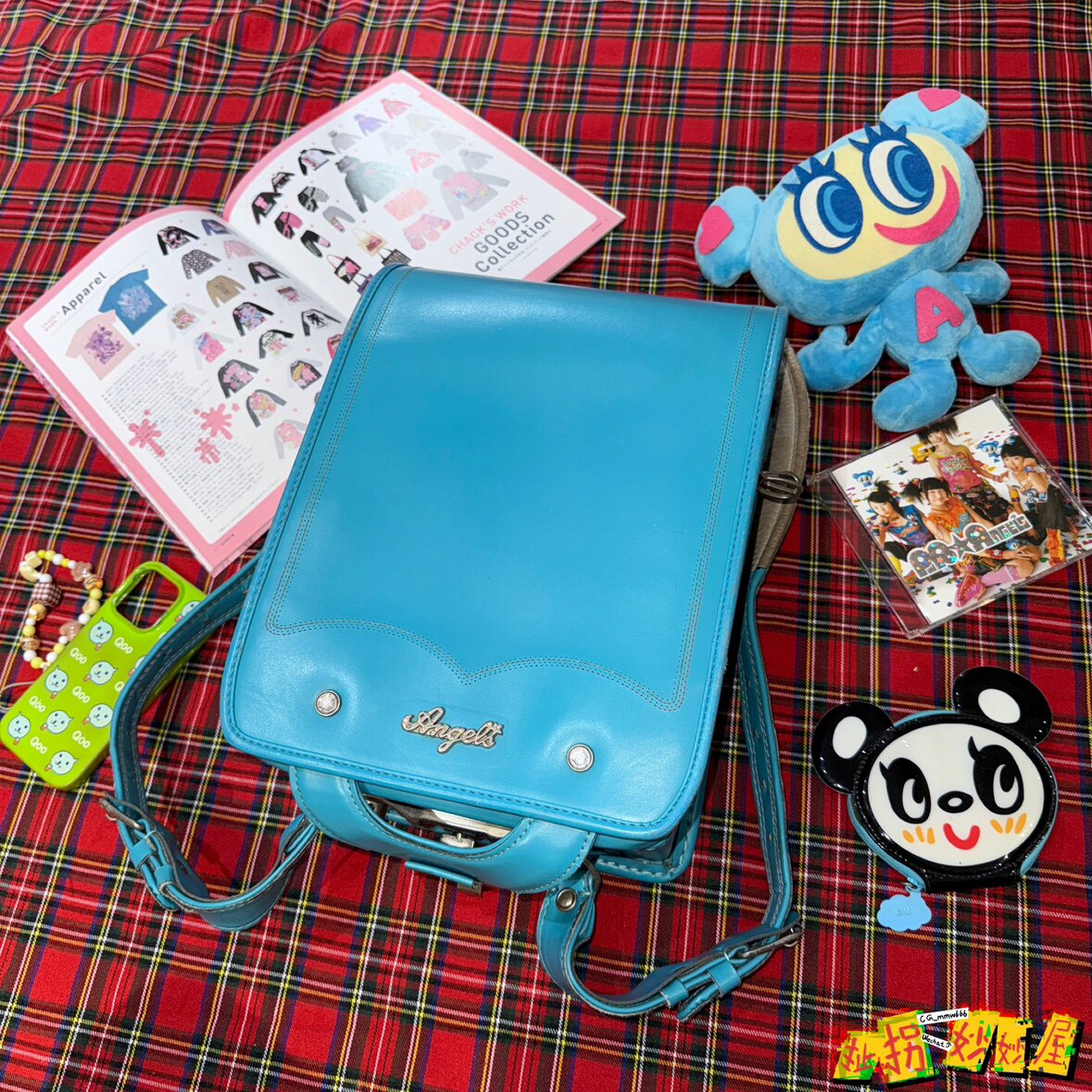 【现货掉落】angelblue日牌中古稀有孤品可爱双肩包小学生古早