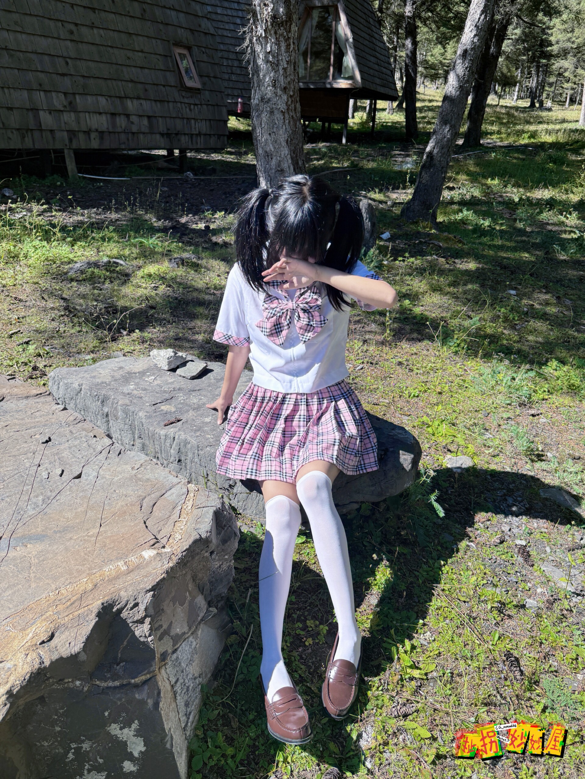 【2个月发】bodyline日牌全新未拆封苏格兰粉格jk制服套装水手服